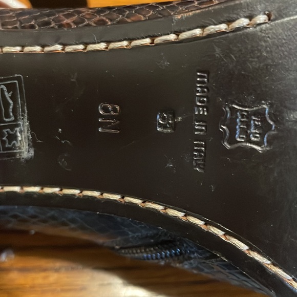 Via spiga snake skin textured booties made in Italy size 8Narrow - Picture 7 of 10